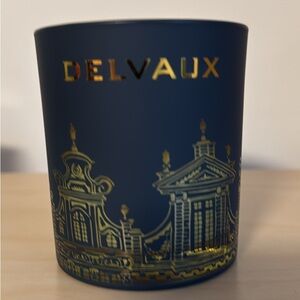 Delvaux Blue and Gold Candle Holder